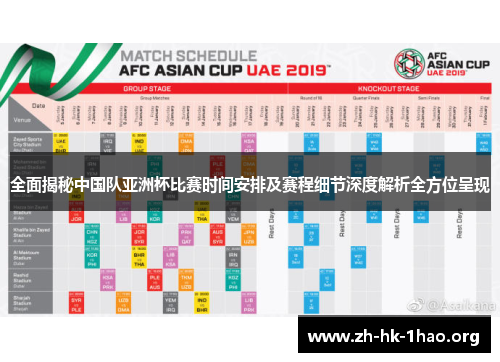 全面揭秘中国队亚洲杯比赛时间安排及赛程细节深度解析全方位呈现